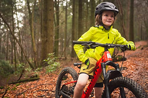 Altura Kinder-Fahrradjacke, wasserdicht, reflektierend, Limettengrün – Alter 11–12 Jahre