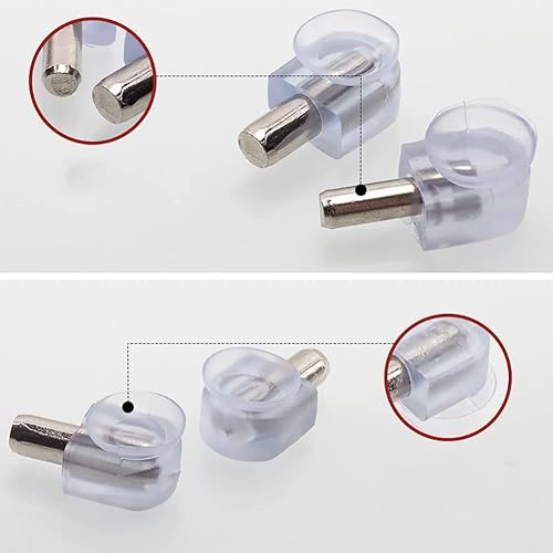 Miniatura 3 de 20 pines de soporte de estante de vidrio de 0.197 in con ventosas de soporte de estante de vidrio, soportes de estante de vidrio, clavijas de