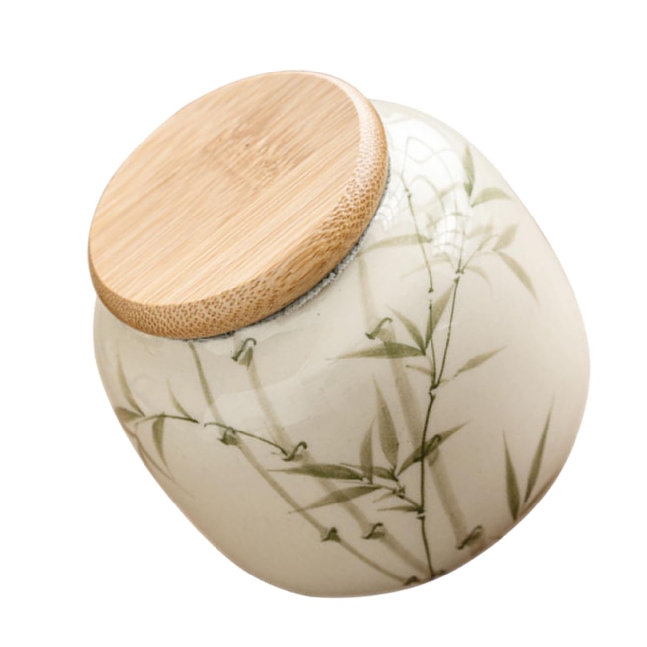 VICASKY Ceramic Tea Canister Chinese Style Portable Sealed Storage Box for Loose Tea Spice and Coffee Beans Aesthetic Kitchen Counter Decor and Home Use