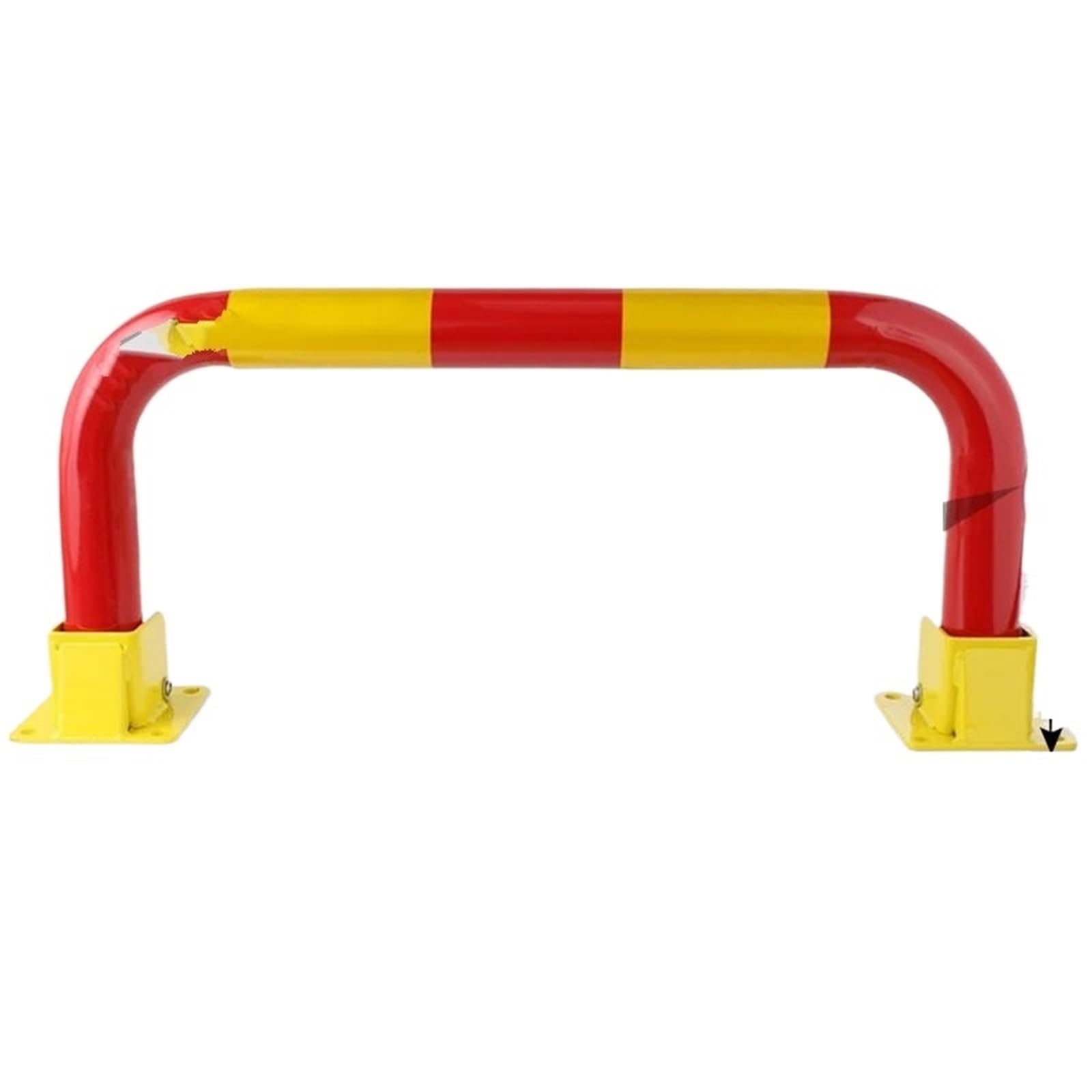 Radstopper Blockverriegelung Stahlrohr-Parksperre Dickes Antikollisionsportal Autogarage Belegungsstellplatzsperre Barriere CD50 Q01 Parkhilfe(80cm with lock)