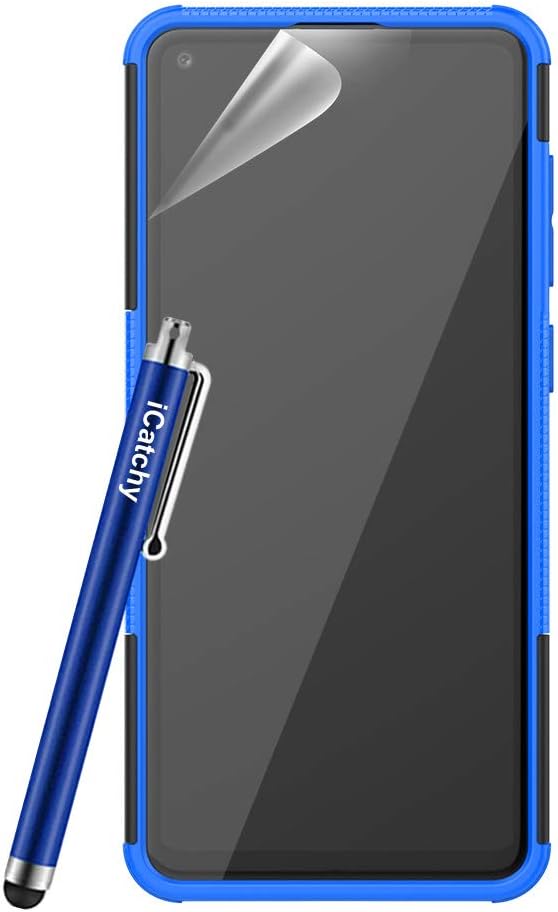 iCatchy For Samsung Galaxy A21S Case, Heavy Duty Hard Tough Dual Layer Hybrid Shockproof Cover compatible For Samsung Galaxy A21S Phone Case (Blue) 4 51GsurPWNRL. AC SL1000