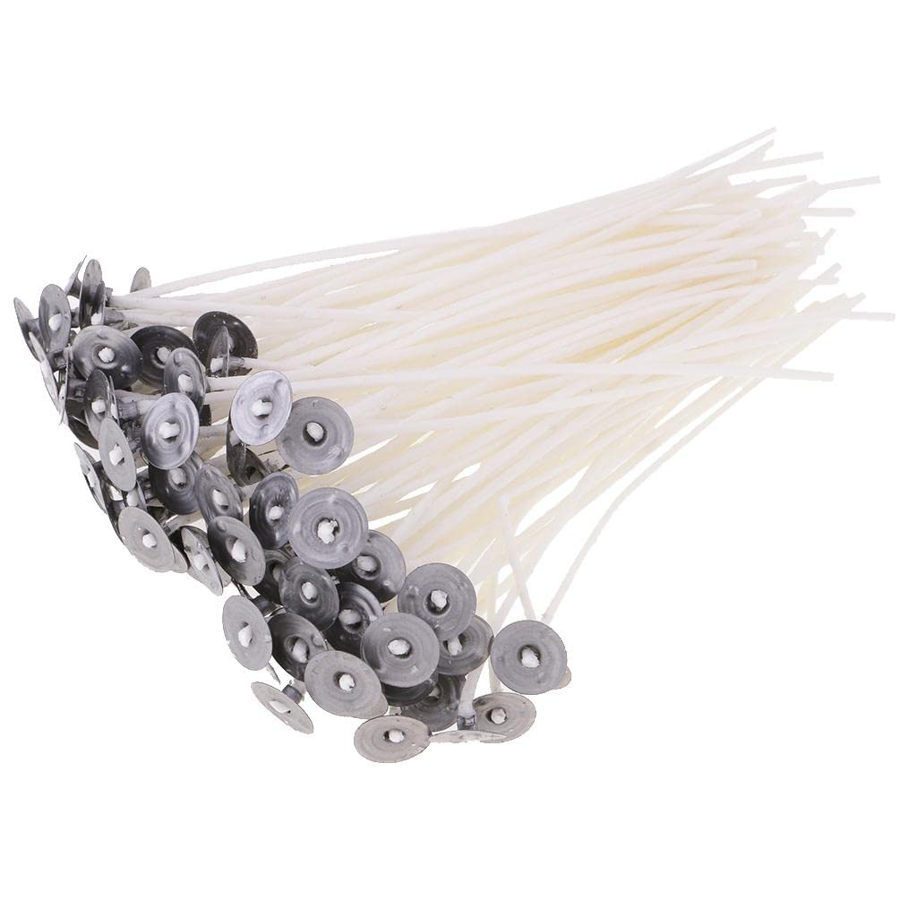 FOGHORN Wholesale Cotton Candle Wicks with Sustainers for Candle Making 50pcs 10cm