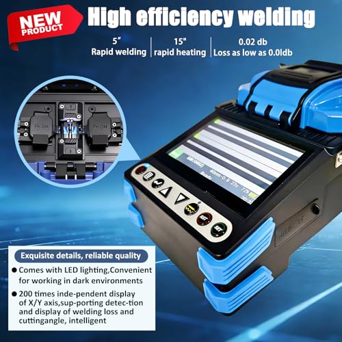 Image of Fiber Optic Fusion Splicer 2026 Four Motor Core Alignment - Fully Automatic FTTH Splicer - 5S Heating, 15S Splicing