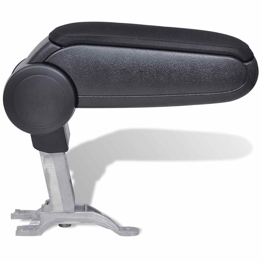 Reposabrazos ajustable con compartimento de almacenamiento para Audi A4 B6 B7, ABS negro, cómodo reequipamiento con acolchado, montaje y ajuste para accesorios de vehículo en el interior