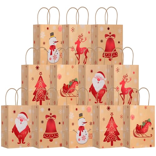 Bolsas de regalo de papel kraft de navidad