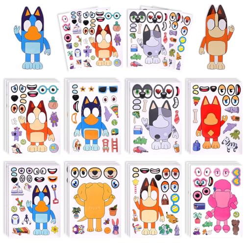 Aolso Tier Aufkleber Kinder, 24 DIY Cartoon Hund Sticker (Typ A),...