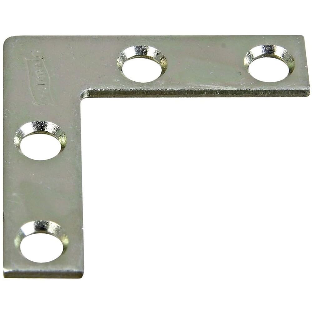 National Hardware National Mfg/Spectrum Brands Hhi N266-460 Flat Corner Iron, Zinc, 1.5-In. - Quantity 40