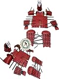 ACTIVE INDUSTRIES Medieval Red Full Suit of Samurai Armor - Leather Armour for LARP and Cosplay Costume