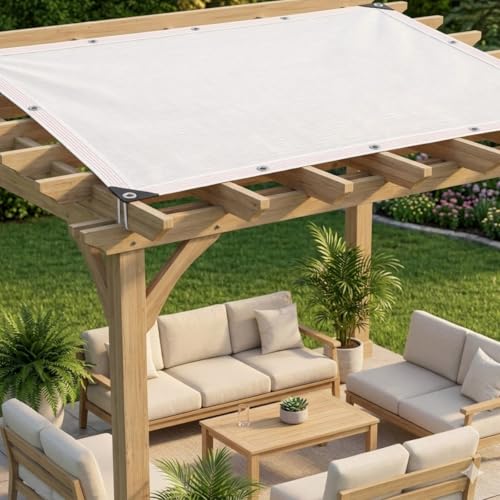 Voile d'ombrage imperméable rectangulaire avec œillets pour terrasse et jardin