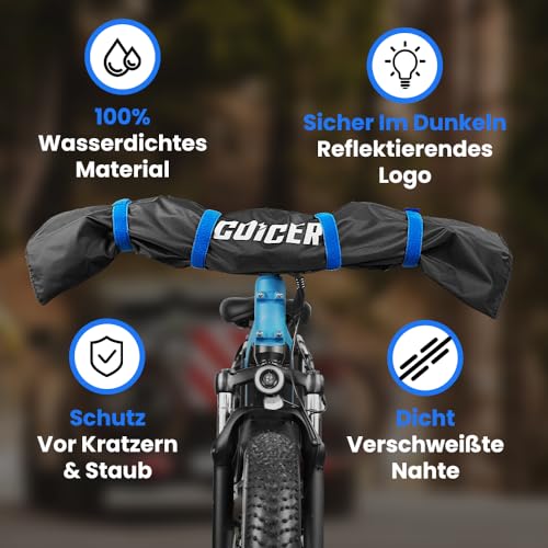 COICER 2pcs Lenkerschutzhülle E-bike Transportschutz Set Fahrradabdeckung – Ansicht 2