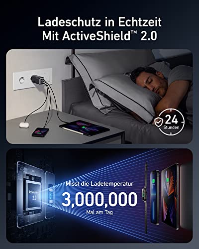 Anker USB C Ladegerät, Anker 737 Charger GaNPrime 120W, PPS 3-Port schnell kompakt, Netzteil für MacBook Pro/Air, iPad… – Bild 5