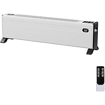 Bonnlo 32'' Electric Baseboard Heater with Remote, 1500W Convection Space Heater with Timer, Multi Heating Modes, Water Tank, Touch Panel, Overheat & Tip-Over Protection for Indoor Home Bedroom Office