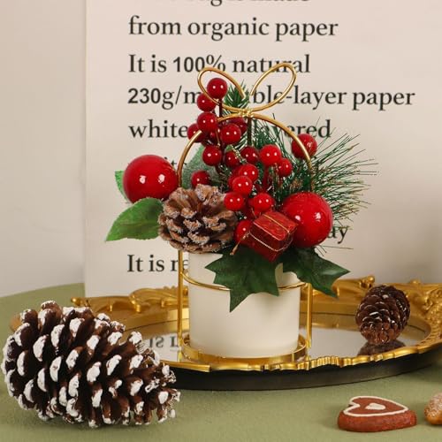 Conos de pino artificiales para jarrón ideales como regalo de Navidad 8