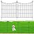 10 Panels No Dig Dog Fence Outdoor for Yard, 24 in(H) X 20 ft(L) Decorative Garden Fence Animal Barrier for Dogs, Rustproof Metal Wire Garden Edging Fence and Borders, Temporary Fencing Stakes