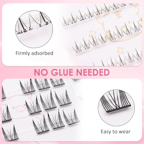 Image of MAYCREATE 12 Styles 272pcs Fake Eyelashes Self Adhesive Eye Lashes for Women Natural to Dramatic Eyelash Lash Clusters Mixed Length False Eyelashes Extension Kit with Storage Case for Home Salon Use