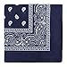 RIAH FASHION Fabric Face Cover Multi-Purpose Cotton Unisex Bandana - Mouth Shield Scarf Handkerchief, Headwear Balaclava Wrap (1, Navy)