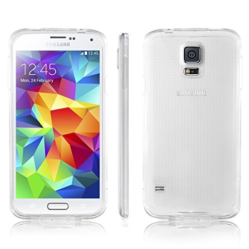 Case Army Galaxy S5 | S V | I9600 Clear Cover Case [Solid] Scratch-Resistant Clear Case for Samsung Galaxy S5 | S V | I9600 Hard Shell Back Soft Sides Silicone Crystal Clear Cover with TPU Bumper