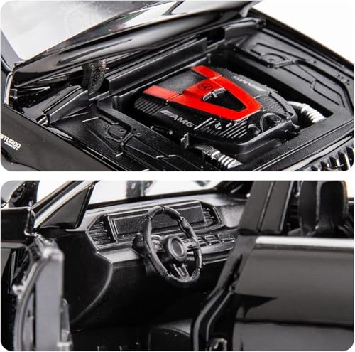 Image of 1:32 AMG GLE 63 S Scale Alloy Metal Pull Back Die-Cast Car Toy with Sound & Light Mini Auto Model for Kids Durable Metal Body Realistic Design Gift for Boys & Collectors (Black)