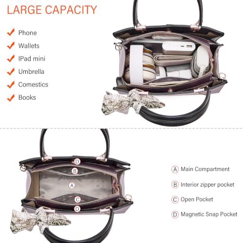 Image of FOXLOVER Medium Tote Bag for Women Designer Vintage Satchel Handbags Top-handle Purses