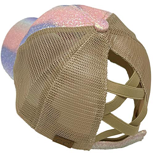 Image of C.C Ponytail Criss Cross Messy Buns Ponycaps Baseball Cap Dad Trucker Mesh Hat