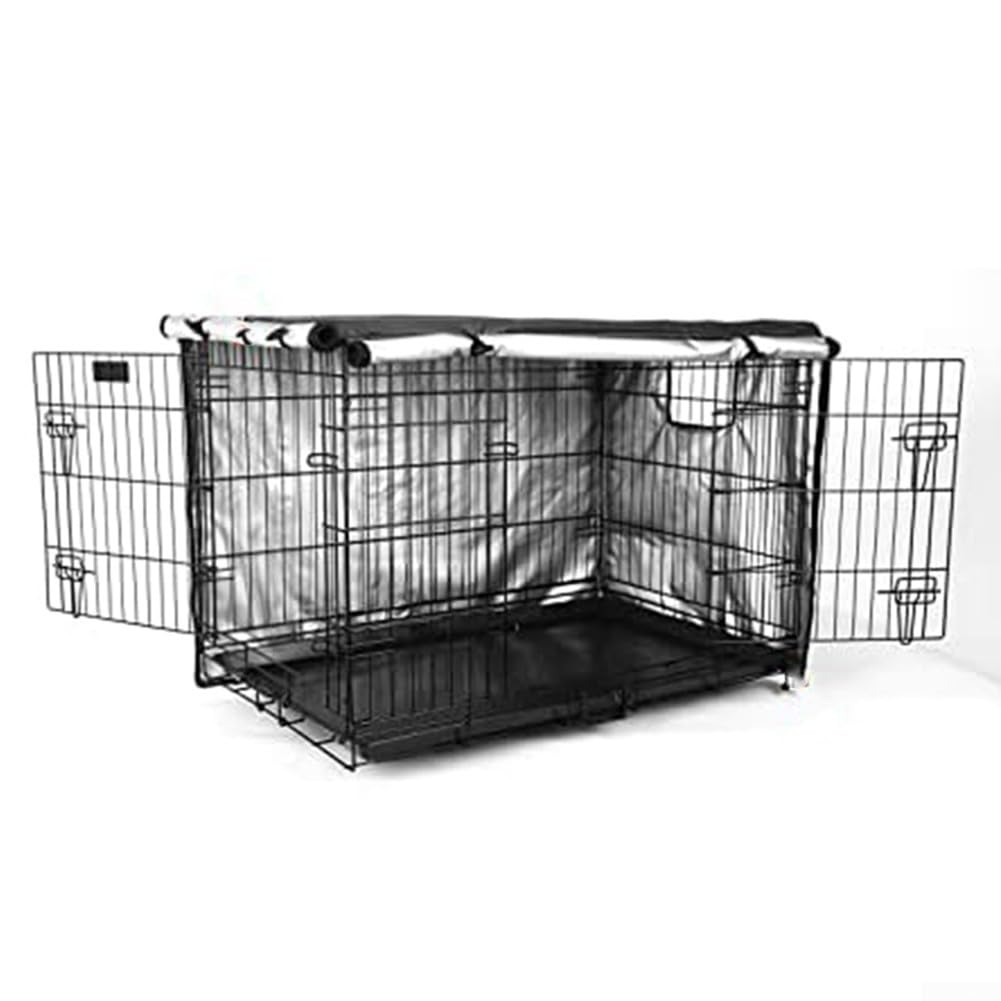 Tettoia resistente per animali domestici in tessuto Oxford 210D di alta qualità che migliora la sicurezza, il comfort e la privacy per cani all'esterno (grigio, 79 x 50,8 cm)