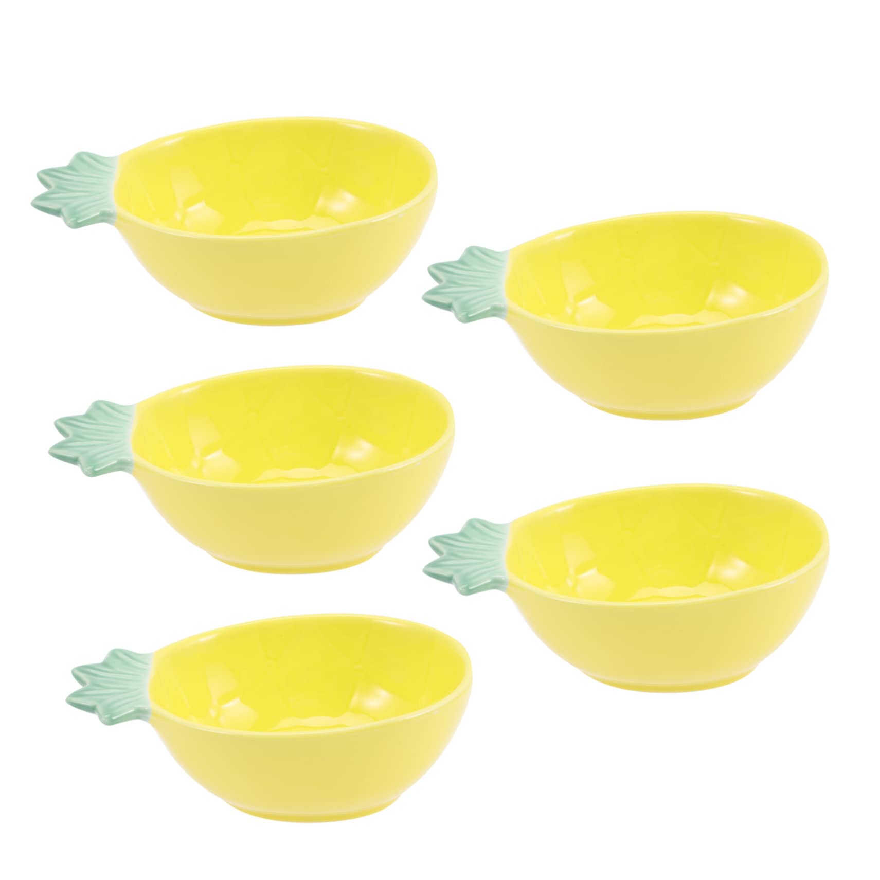 Zestaw 5 Ceramicznych Miseczek Do Sosu, Przypraw, Przystawek, Deserów, Talerzy Z Ananasem Do Serwowania Przekąsek, Sushi I Owoców