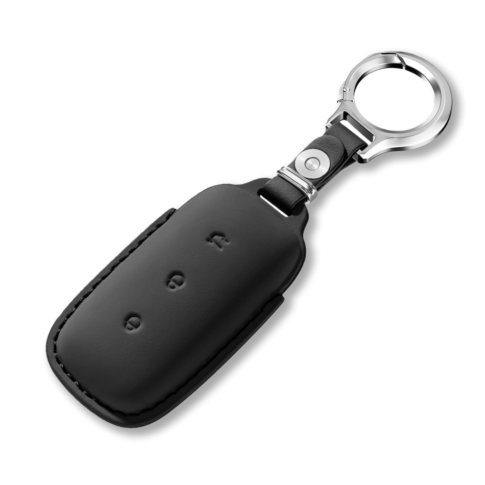 Ruovanl Unisex Black Car Key Fob Cover Fit For Geely Galaxy Ex5 E5 Cityray L6 L7 Emi No.1 Proton E.mas 7 5 E8 Starry 8 Pu Leather Key Case Holder Shell Key Chain Keyring Protector Accessories 3 Buttons