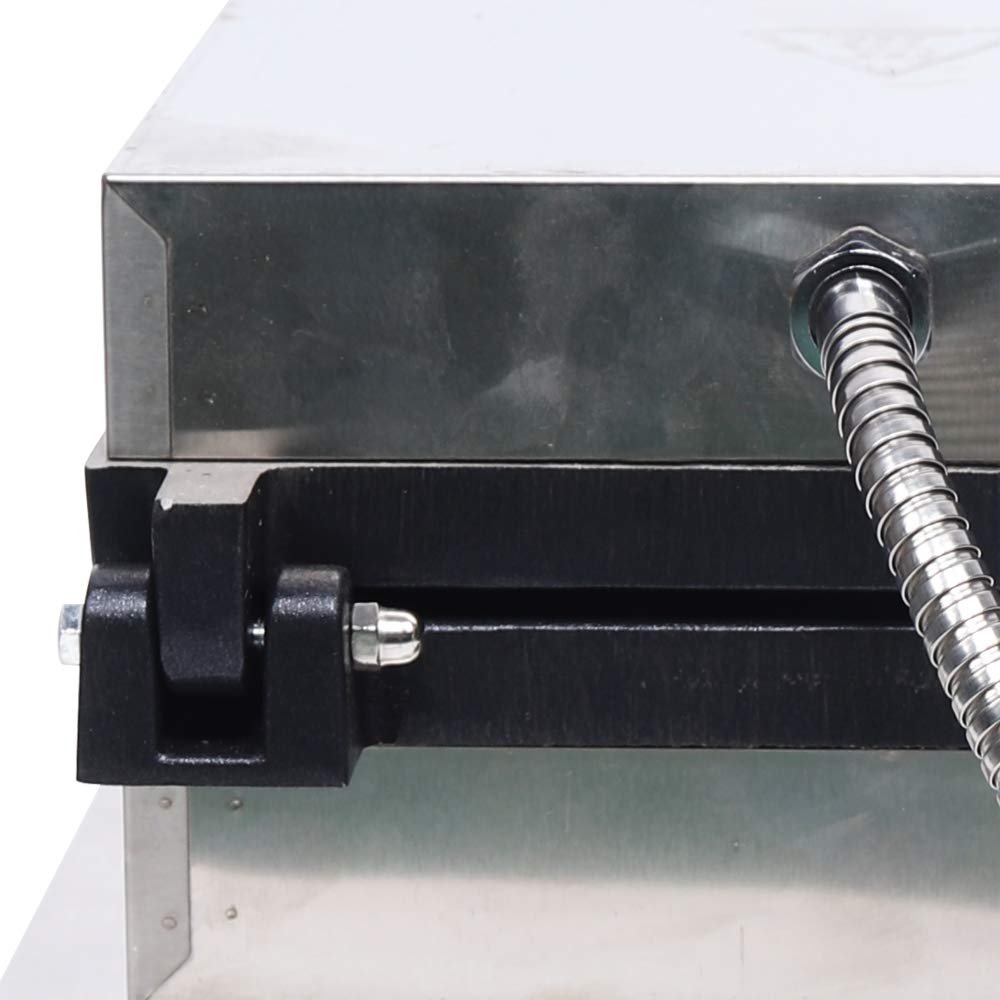 Gofrera comercial 2000W Máquina de gofres eléctrica Dos gofres rectangulares Temperatura ajustable y tiempo Tabla de comparación de temperatura Revestimiento antiadherente