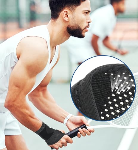 HiRui-2-Pack-Ultra-Thin-Mesh-Wrist-Wraps-Breathable-Adjustable-Wrist-Support-for-Workouts-Daily-Use-Unisex-Wrist-Brace-for-Pain-Relief-Tendonitis-Carpal-Tunnel-One-Size-Fits-All-Black