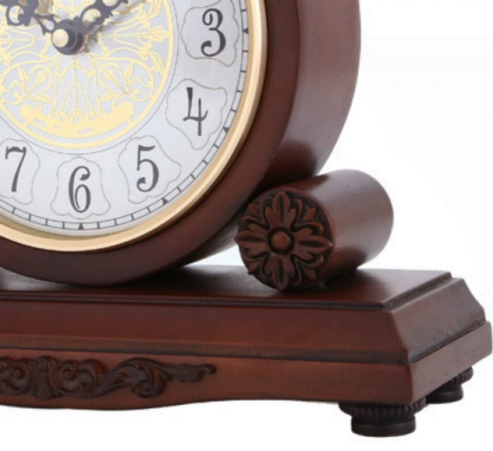 Mantel Clock Houten Mantelklok, Vintage Keramiek Creativiteit Tafelklok, Batterij Bediende Bureauklok Geschikt voor Kantoor Bureau Plank Thuis Woonkamer Decoratie (A