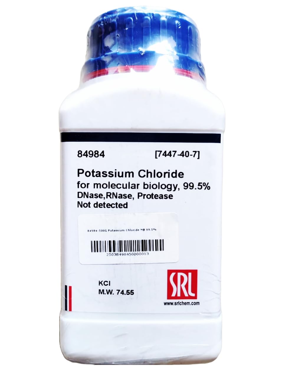 SRL Potassium Chloride for Molecular Biology, 99.5% Purity,500GM, DNase/RNase/Protease Free, Molecular Formula: KCI, Molecular Weight: 74.55, for laboratory and industrial use-image-34