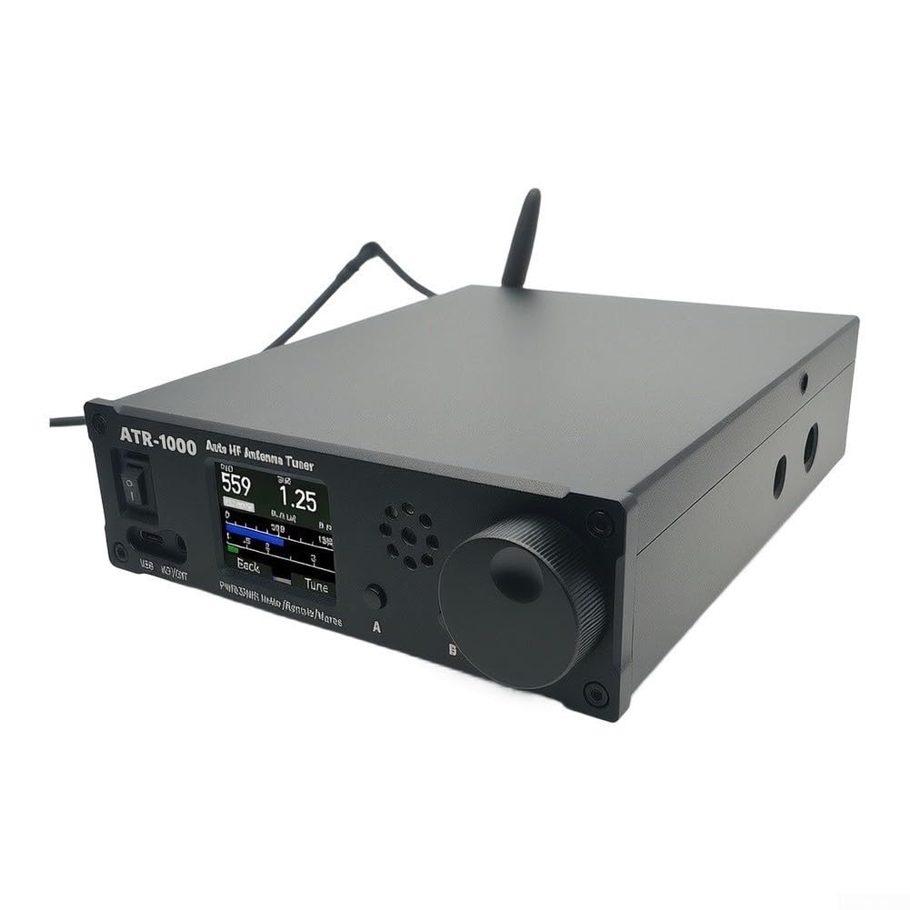 ATR1000 Tuner D'antenne Automatique 1000W 1.8-30MHz Avec Télécommande WiFi Et Compteur VSWR Pour Les Opérateurs En Ondes Courtes