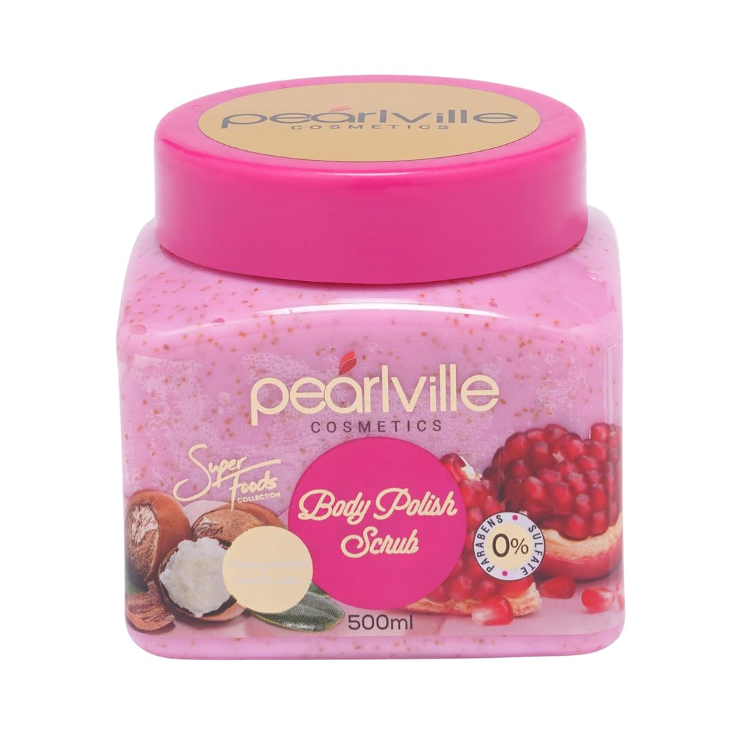 Pearlville Super Foods Collection Pomegranate Shea Butter Body Polish Scrub - 500 Ml | Gently Exfoliates & Hydrates Skin | Free Of Sulphates & Parabens-picture-36