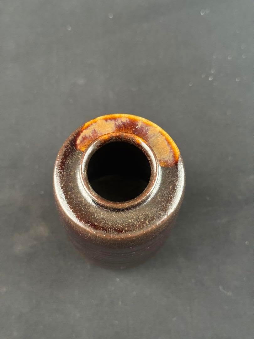 遠州七窯 近江膳所焼 陽炎園作 大名物 出雲肩衝写茶入 茶道具 遠州七窯 近江膳所焼 陽炎園作 🎎 大名物 出雲肩衝写