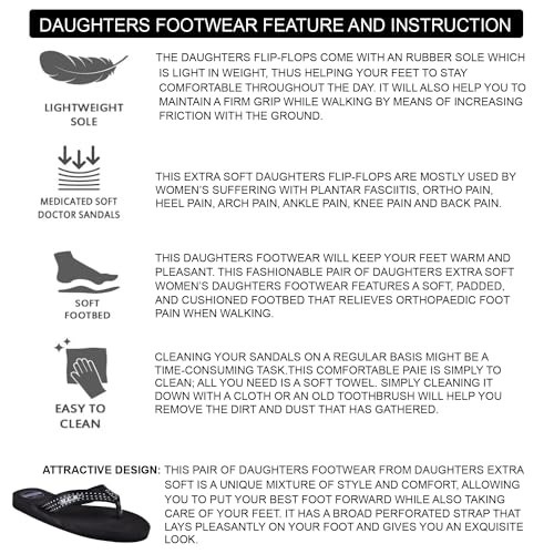 Image of Daughters MCR Healthcare Women's Orthopedic Diabetic Light Weight Soft Footwear /Chappal /Sandals /Slippers for Women
