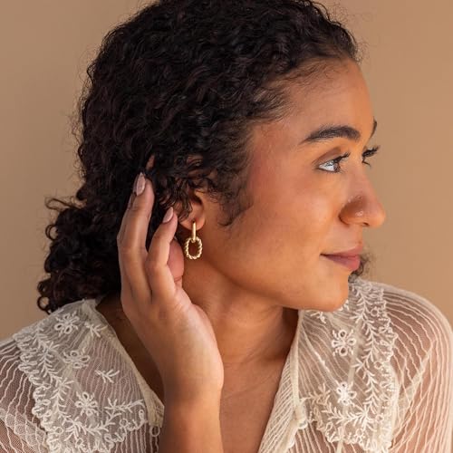 Gold Earrings for Women 14K Gold Hoop Earring Dainty Minimalist Simple Small Earrings Jewelry Gift for Her4