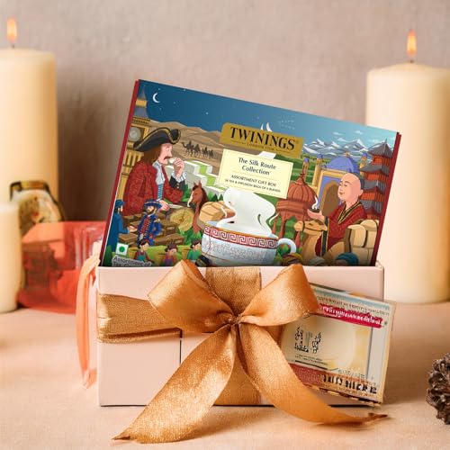 Image of Twinings Assorted Teabags - The Silk Route Collection Gift Set, 36 Pcs Gift Box, 6 Tea Flavors, Earl Grey, English Breakfast, Black & More, Premium Green & Herbal Tea Variety Pack