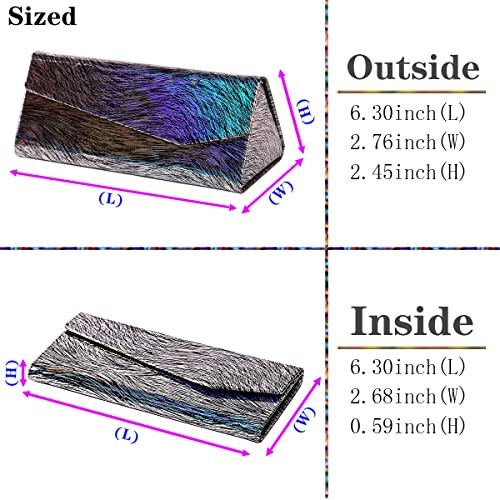 Image of ADBGV 3Pcs Unisex Hard Shell Eyeglasses Cases, Protective Case For Glasses,Sunglasses Case with Cleaning Cloth