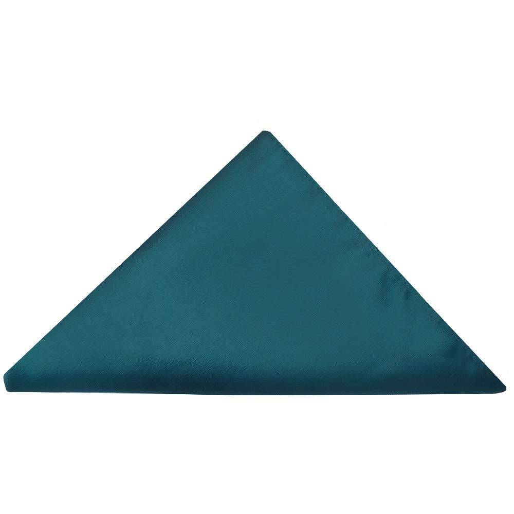 TIES R US Plain Dark Teal Pocket Square