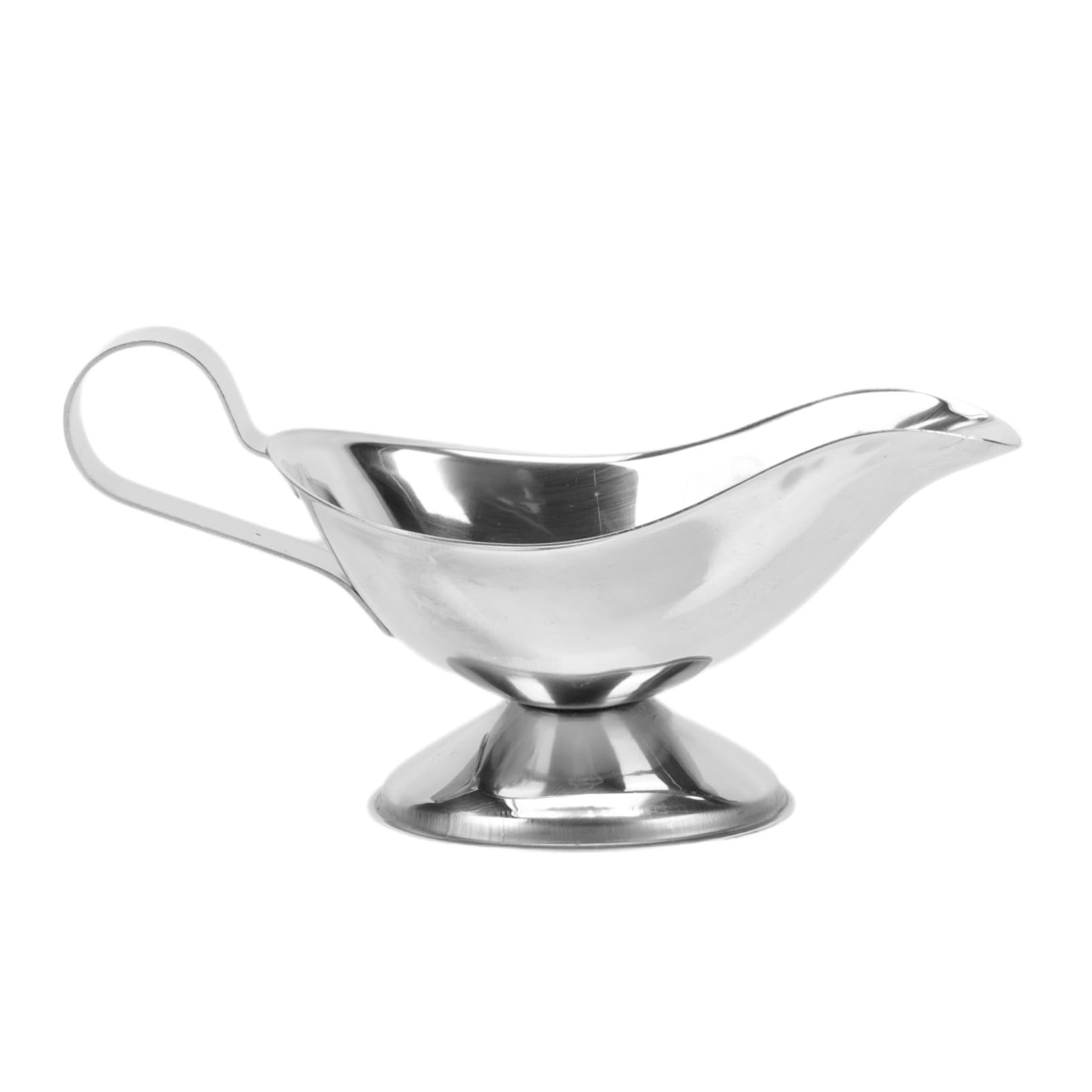 LALADEFIEE 1pc Seasoning Cup Creamer Pitcher with Lid Soy Sauce Cup Coffee Creamer Pourer Milk Serving Pitcher Sauce Jug Gravy Coffee Pourer Cup Gravy Boat with Saucer Juices Stainless Steel