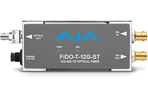 Aja FIDO-T-12G-ST 1-Channel 12G-SDI to Single Mode ST Fiber Transmitter