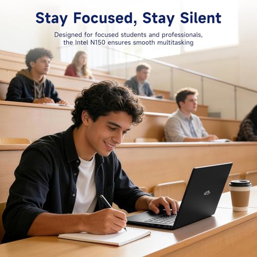 Image of NIMO 15.6 inch IPS FHD-Student-Laptop, Intel Twin Lake N150 (4 Cores Up to 3.6GHz) with 2-Years-Warranty, 65W Type-C, Fingerprint, Backlit Keyboard, 53.58Wh Battery 4GB RAM 128GB SSD for Office