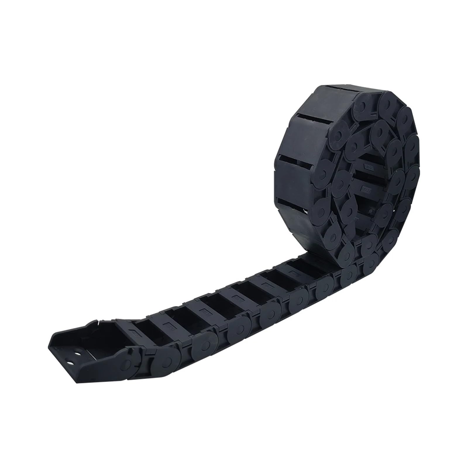 Cable de cadena de arrastre Cadenas portacables R38 18x18 18x25 18x37 18x50 Cable de remolque de plástico semicerrado de 1 metro de longitud for maquina enrutadora CNC(18X18 MM_SEMI-ENCLOSED)