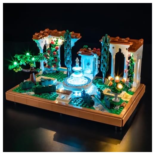 BRIKSMAX Light Kit for Lego-10359 Fountain Garden Building Kit, Creative DIY LED Lighting Accessories, Decorative Model Kit (Not Included Lego Set)