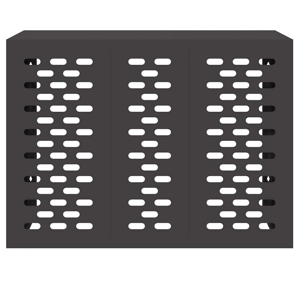 Abdeckung für Klimaanlage für den Außenbereich, Abdeckung für Klimaanlage, schwarz, 110 x 50 x 80 cm, Stahl