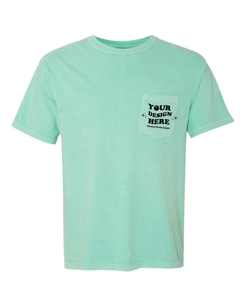 INK STITCH Unisex Comfort Colors Garment Dyed Custom Printing Personalized 6030 Pocket Tees