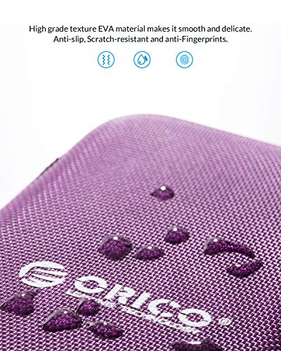 ORICO Hard Drive Case 2.5 inch External Drive Storage Carrying Bag Waterproof Shockproof with Inner Size 5.5x3.5x1.0inch for Organizing HDD and Electronic Accessories, Purple(PHD-25) - image 5