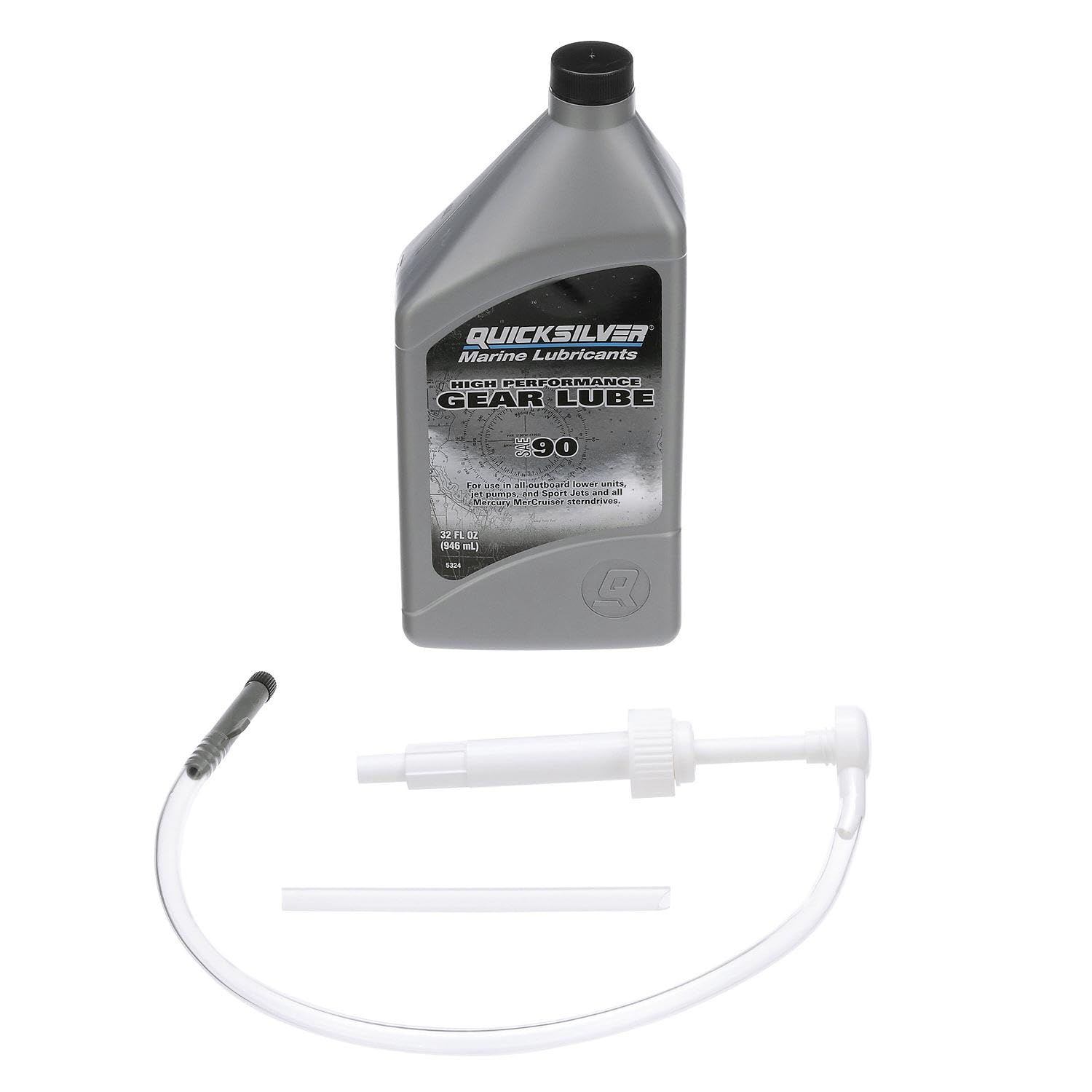 Quicksilverby Mercury Marine 802891Q05 SAE 90 High Performance Gear Lube and Pump Kit, 32 Fl. Oz.