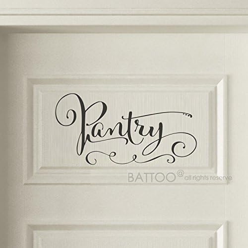 BATTOO Pantry Decal - Pantry Door Decal - Pantry Wall Decal - Kitchen Decor - Pantry Sign - Kitchen Pantry - Kitchen D¨¦cor(Black, 5" h x10 w)