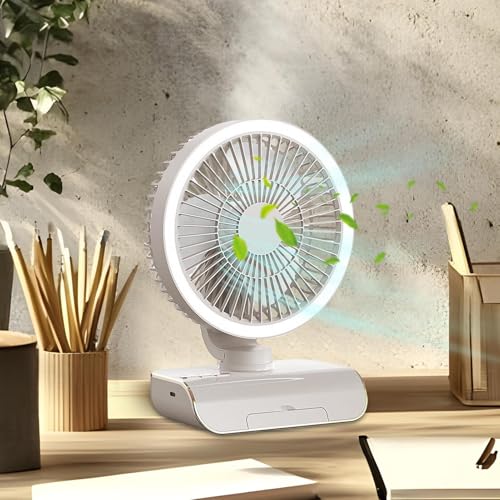 Ventilador personal recargable de 2000mah con 5 velocidades 3